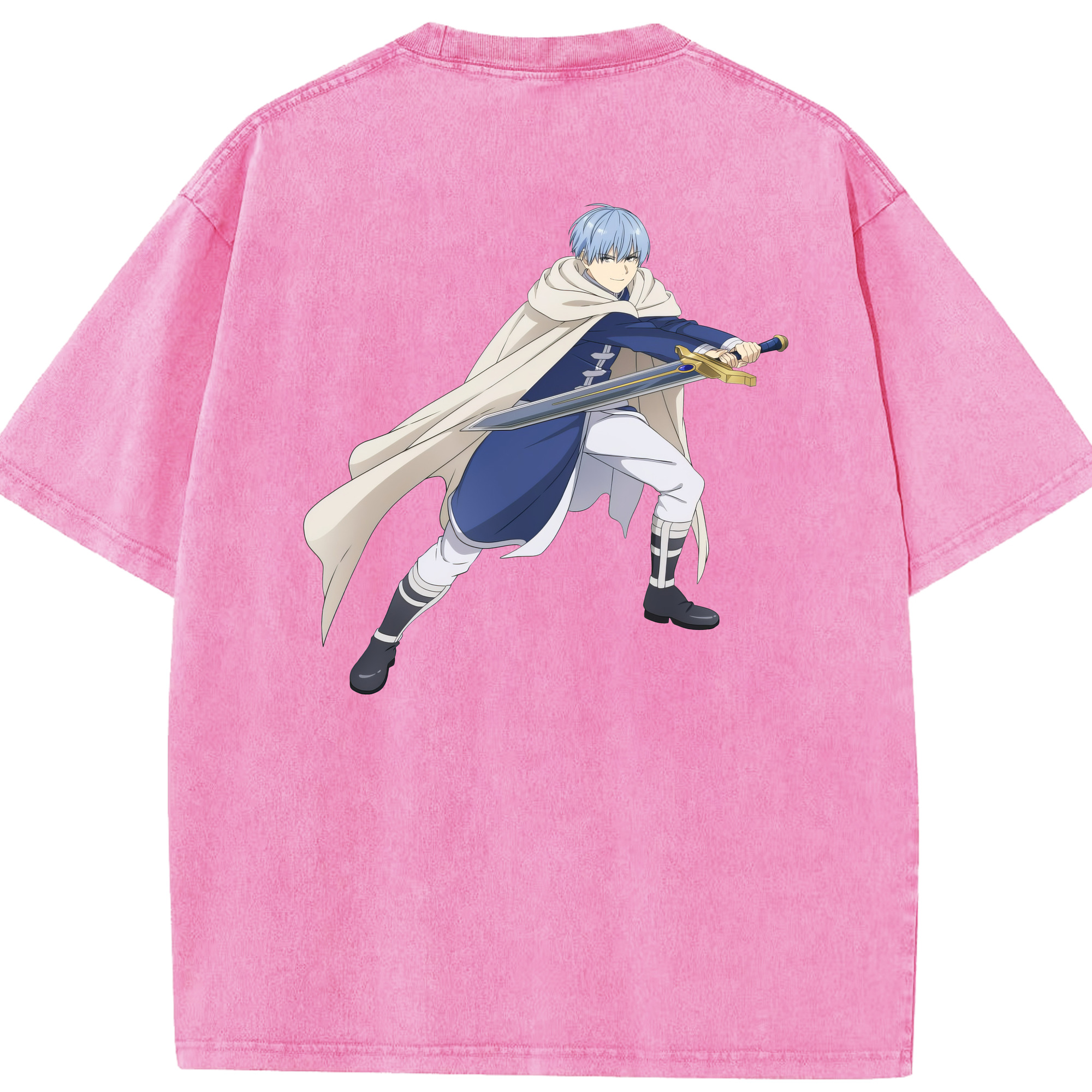 （画像用） 葬送のフリーレン Frieren 綿100% ヴィンテージ風 半袖Tシャツ（背面プリント）